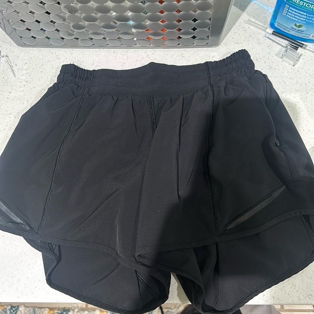Black Lululemon shorts size 4